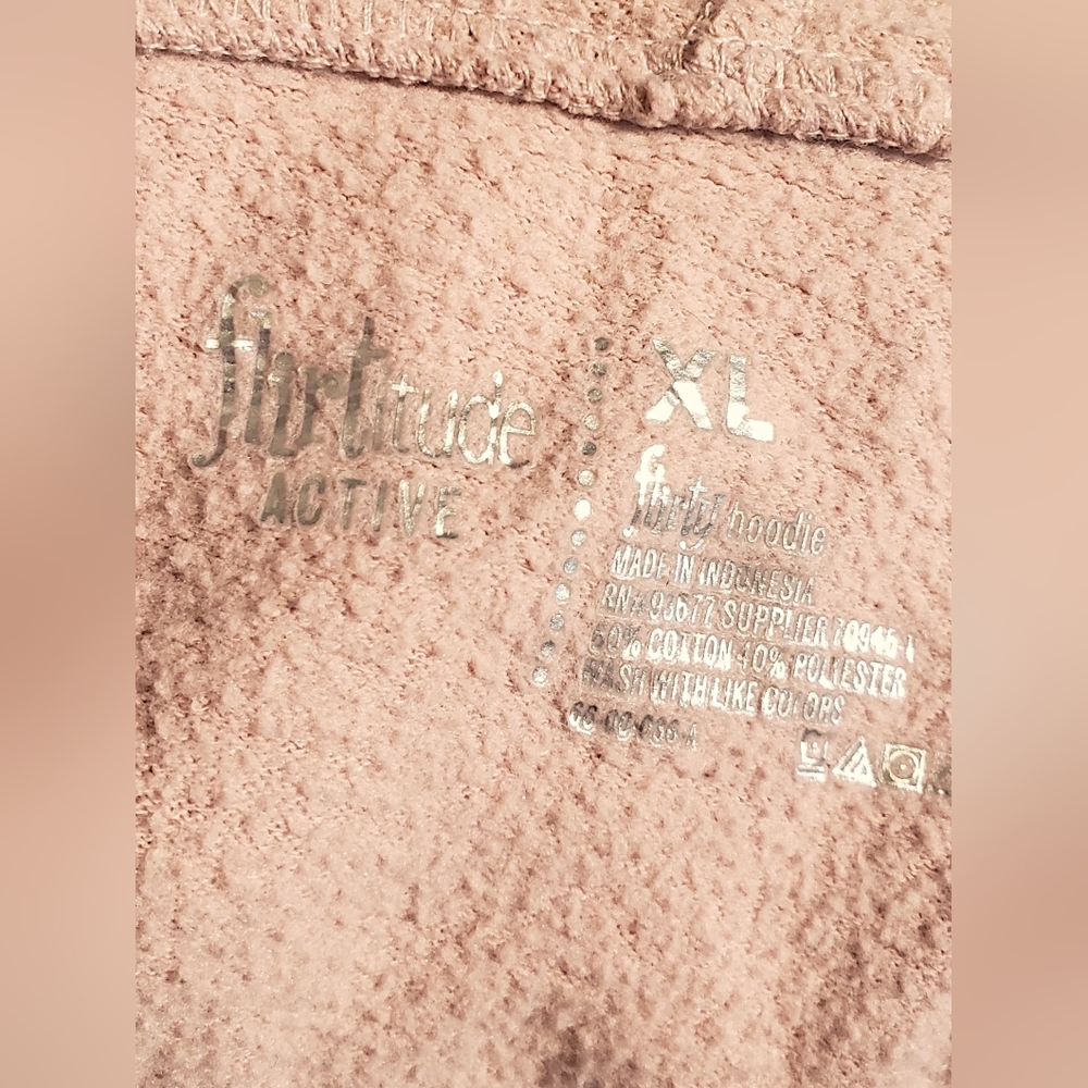 Flirtitude Pink Zip-Up Hoodie XL - Picture 3 of 3
